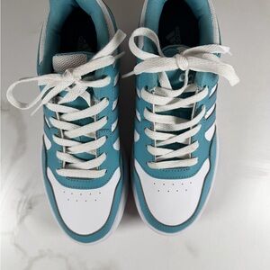 Adidas Turquoise and White Athletic Shoes